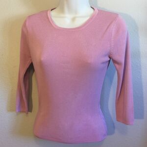Separates Petite by Epic Mauve 3/4 Sleeve Small